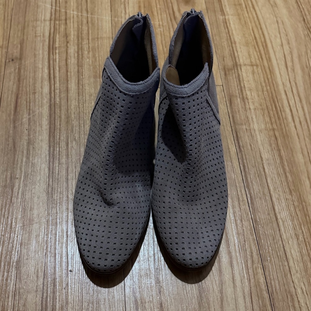 Nordstrom Women's Charcoal Perforated Ankle Boots